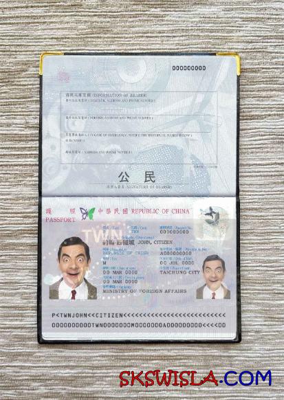 Tajwan zdjęcie do paszportu pliki PSD, skan i fotografowany obraz